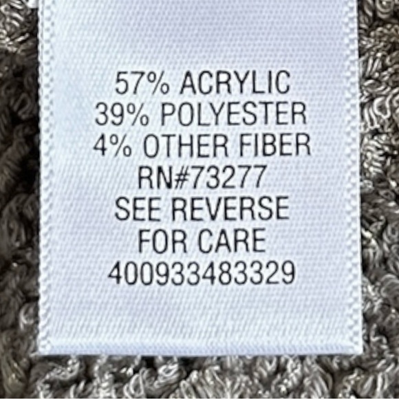 Elle Pullover Sweater Women Size M NWT Taupe V-neck Open Knit Shimmer Layering - Picture 8 of 9